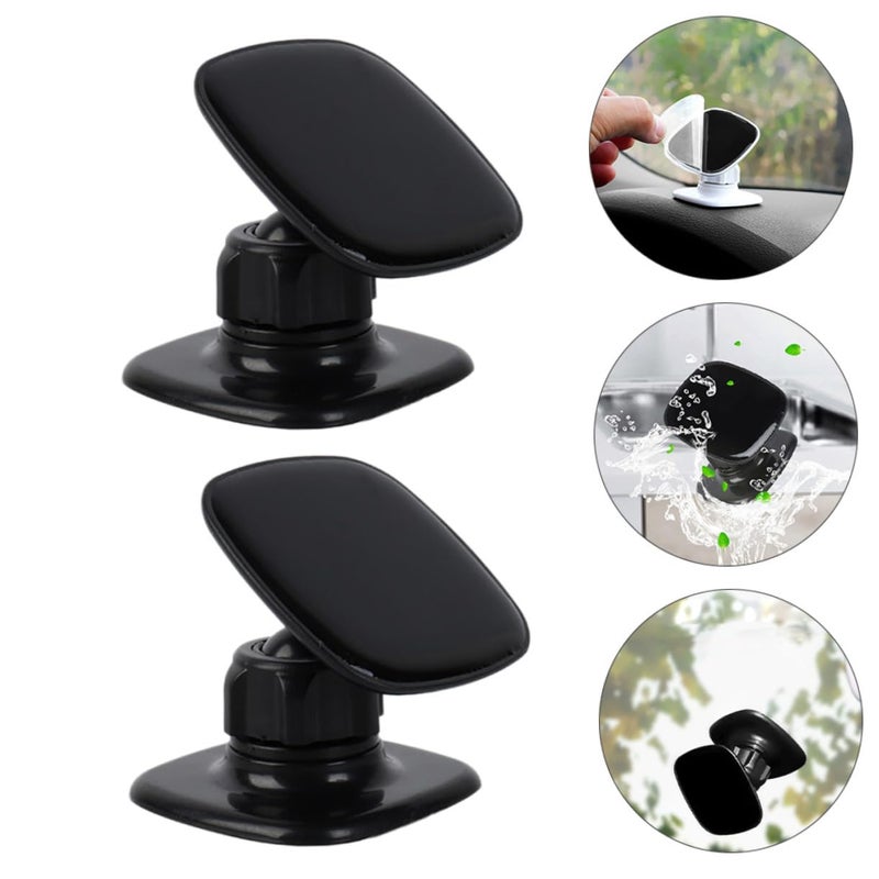 2Pcs Adjustable Car Phone Holder 360 Rotation Easy One Hand Installation Compatible with All Smartphones - Image 4