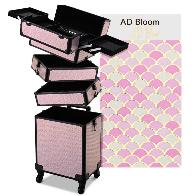 BYOOTIQUE 4in1 Cosmetology Case on Wheels w/Cosmetic Storage Makeup Artist - Image 1