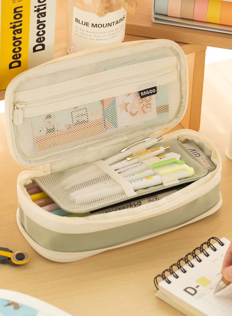 Big Capacity Pencil Case, Large Pencil Case for School Office College, Fashion Portable Storage Bag for Boys and Girls (BLUE)
