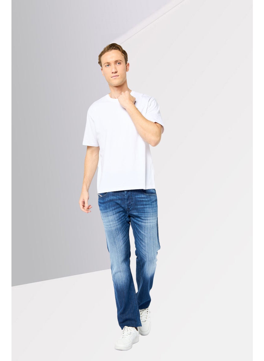 DIESEL Men Safado-X Regular Fit Washed Stretchable Jeans, Blue  - Image 2