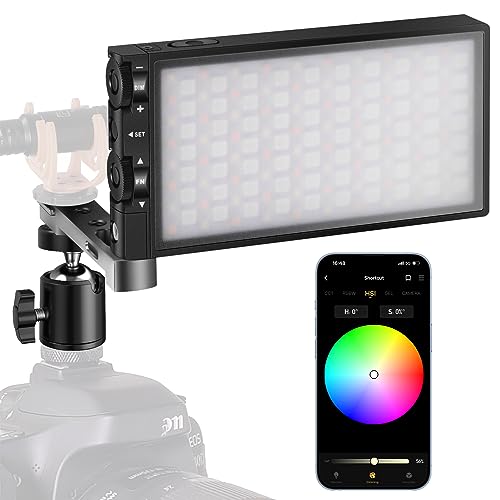Pixel G1s RGB Video Light with APP Control, Built-in 12W Rechargeable Battery LED Camera Light, 10 Common Lighting Effects, CRI≥97 2500-8500K RGB Video Light with Aluminum Alloy Body - Image 1