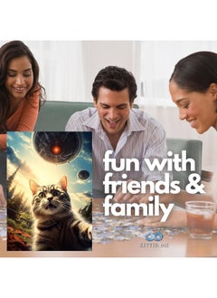 Better Me UFO Selfie Cat 1000 Piece Puzzle - UFO Cat Puzzles for Adults with Alien UFO Spaceship. Jigsaw Puzzle for Cool Puzzle, Fun Puzzle & Unique Puzzle Fans (UFO Selfie Cat Puzzle)  - Image 3