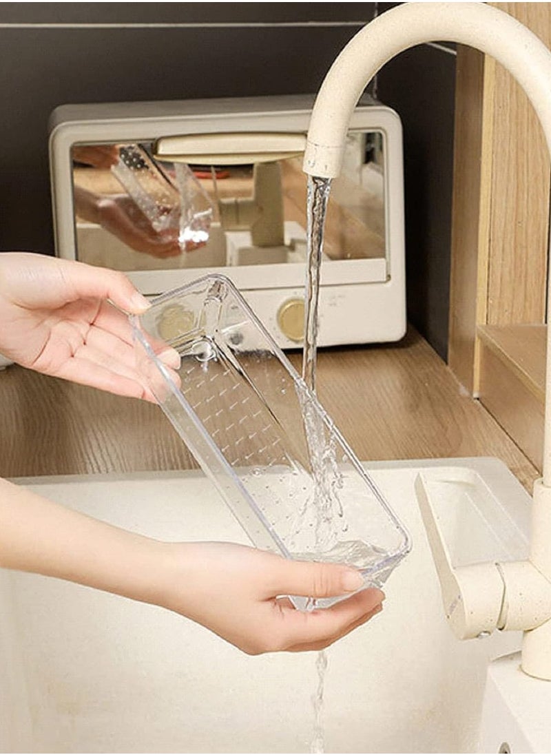 wnnualo 16 PCS Clear Plastic Drawer Organizer Tray for Makeup, Kitchen Utensils, Jewelries and Gadgets  - Image 5