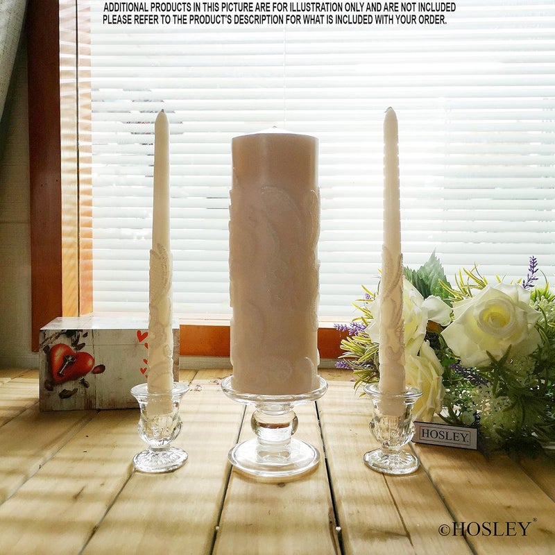 Hosley 11.50 Inch High Cream Wedding Unity Candle Set Includes 1 Pillar and 2 Taper Candles Great for Weddings as Well as Special Events and Emergency Lighting or for Reiki Spa Meditation - Image 2