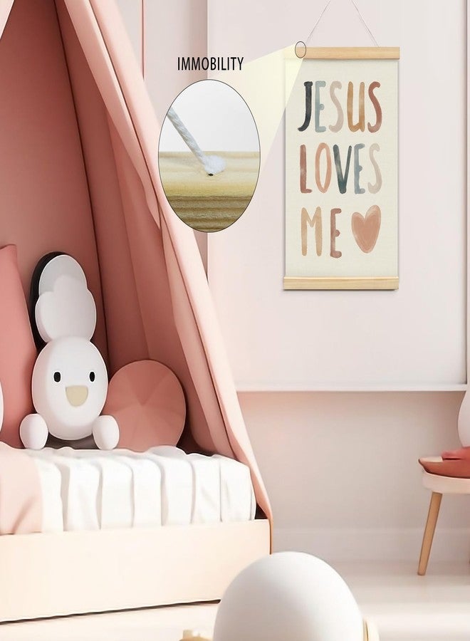 foedor Christian Jesus Nursery Wall Art Decor, Christian Jesus Kids Wall Art Decor, Boho God Decorations For Baby Girls Boys Room Bedroom Bathroom Classroom Church Wood Posters Framed 12X16 In Set Of 2 - Image 5