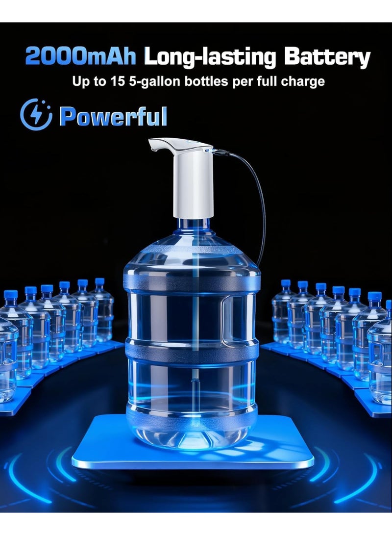 Redsack Modern Electric Water Bottle Dispenser, Automatic, Portable, White, USB-C - Image 5
