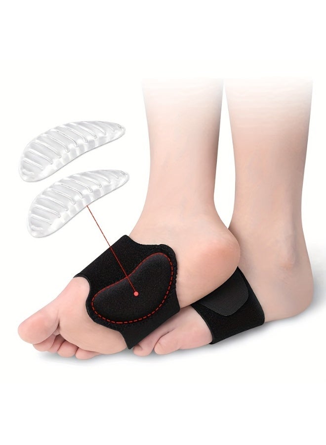 1pair Compression Arch Support Brace for Men&Women-For Flat Feet High Arches Fallen Arches Heel Fatigue-Unisex - Image 2