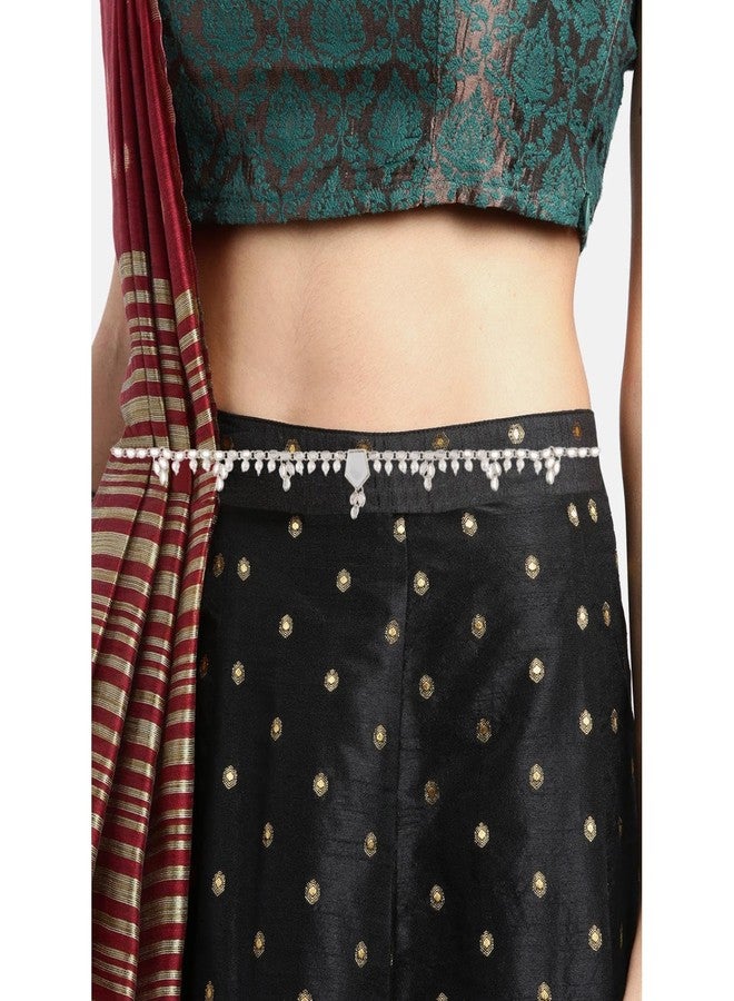 Efulgenz Indian Jewelry for Women Waist Chain Boho Retro Faux Kundan Crystal Kamarbandh Waist Belt Belly Chain Beach Body Jewelry Costume Accessories - Image 3