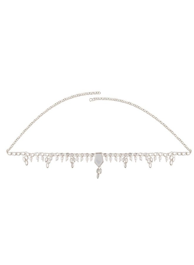 Efulgenz Indian Jewelry for Women Waist Chain Boho Retro Faux Kundan Crystal Kamarbandh Waist Belt Belly Chain Beach Body Jewelry Costume Accessories - Image 1