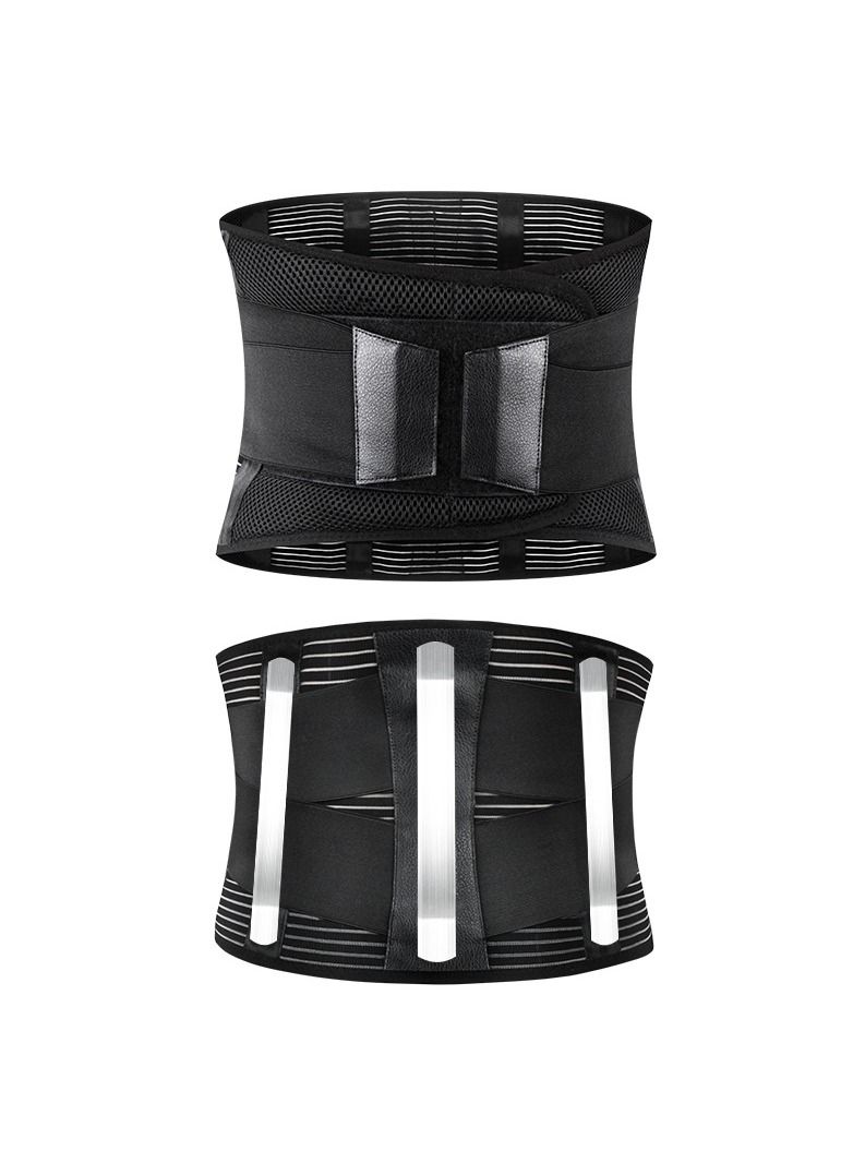 DUNISO Sports Back Brace for Men and Women - Breathable Waist Lumbar Lower Back Support Belt for Sciatica, Herniated Disc, Scoliosis Back Pain Relief, Heavy lifting, with Dual Adjustable Straps - Image 2