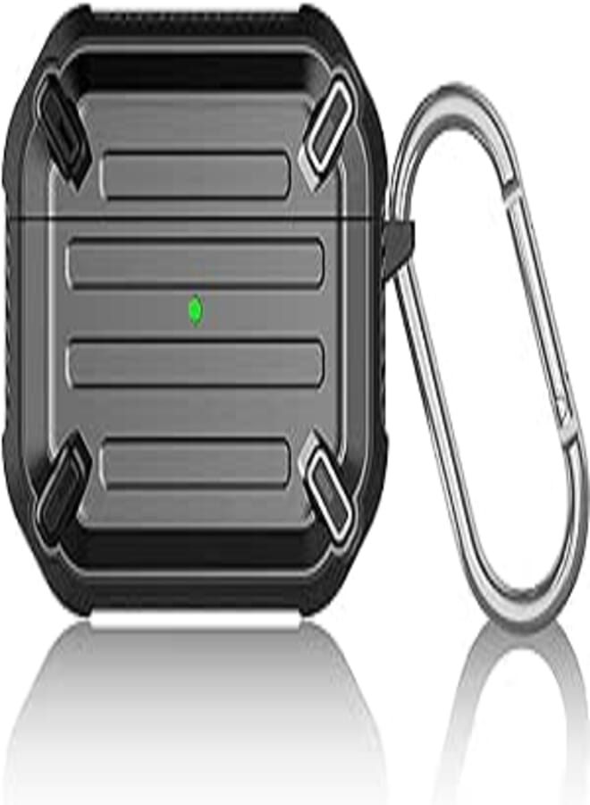 OR Unicorn beetle pro series airpods pro case armor rugged protective cover with keychain (black) 