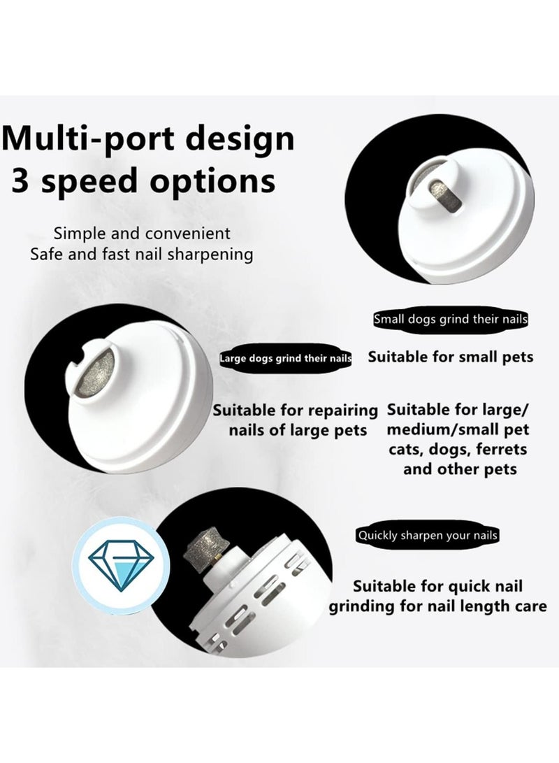 SYOSI Nail Grinder Dog Nail Trimmers and Upgraded 3-Speed Professional Rechargeable Pet Nail Grinder Quiet Paws Grooming Pet Nail Clippers For Large Medium Small Dogs and Cats - Image 5