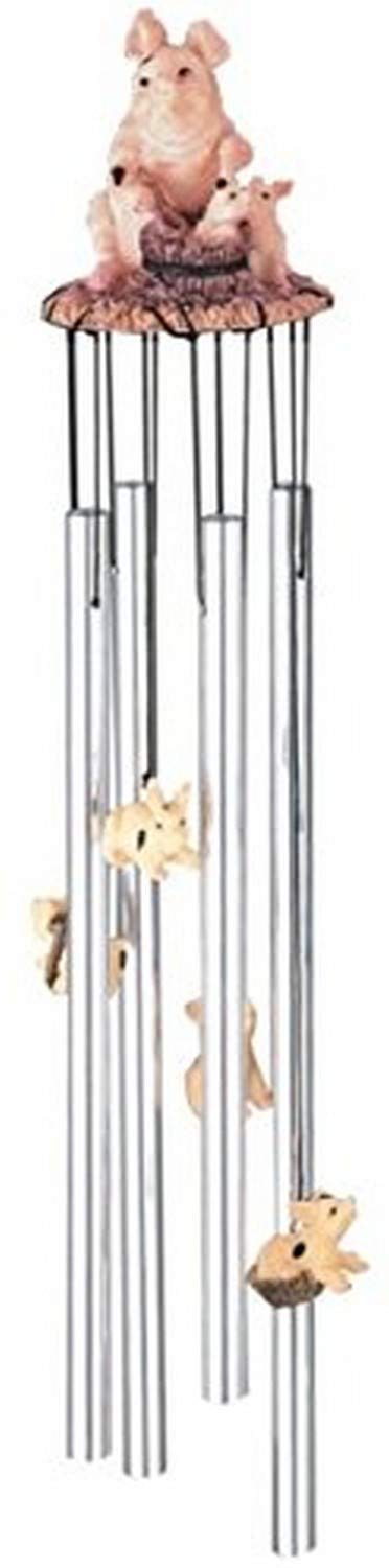 StealStreet SSG41273 Round Top Pig Hanging Garden Porch Decoration Wind Chime