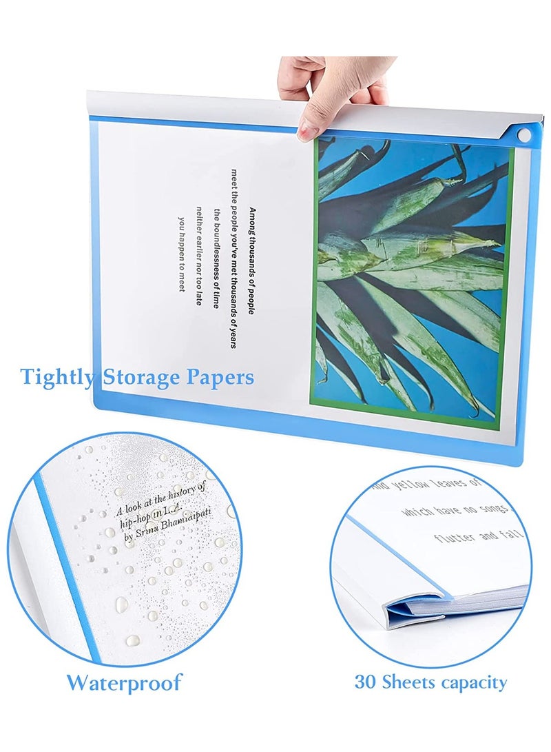 Generic 5 Pack Clear Report Covers with Rotating Bars, Plastic Report Folders for A4 Size Paper Resume Presentation File Document Organizer, 30 Sheets Capacity  - Image 3