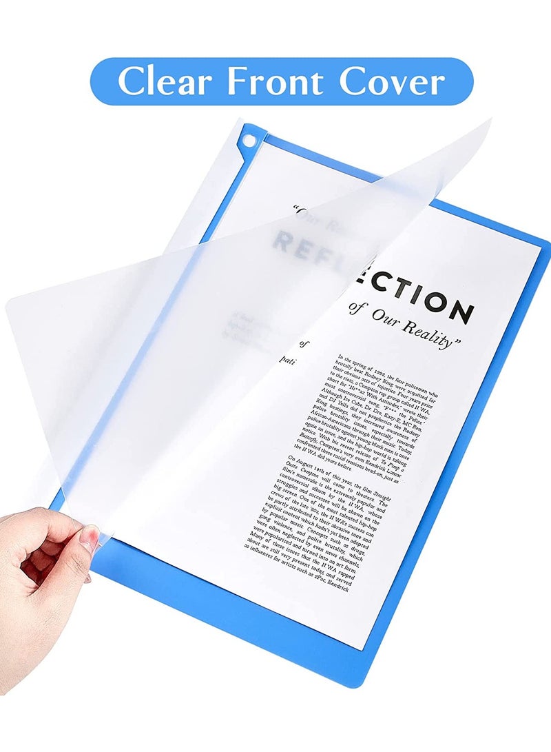 Generic 5 Pack Clear Report Covers with Rotating Bars, Plastic Report Folders for A4 Size Paper Resume Presentation File Document Organizer, 30 Sheets Capacity  - Image 5