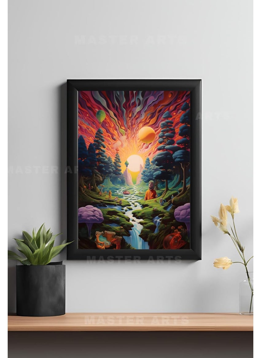 Master Flame Master Flame Psychedelic Themed Aesthetic Wall Art Poster for Living Room Home Wall Decor Poster without frame I Trippy Hippy Psy Trance A3 UNFRAMED PSYTRIP10 