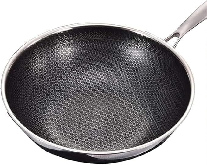 Drumil Stainless Steel Frying Pan 32 cm Frying Pans Nonstick Kitchen Cooking Pan Skillet Woks Pan Egg Pans Non Toxic Healthy Omelette Pan Compatible Works on InductionCeramic and Gas Cooktops - Image 1