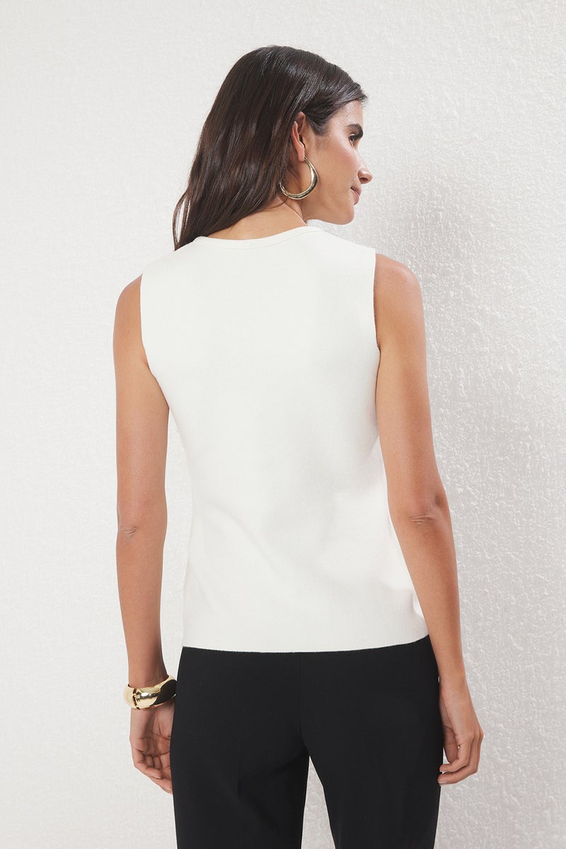 trendyol Ecru Button Detailed Vest - Image 4