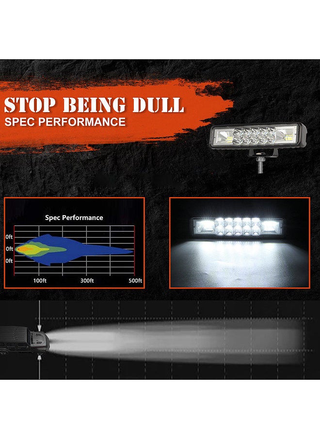Generic 1Pcs 6 Inch LED Pods Light Bar 60W LED Work Light Bar Driving Fog Light Waterproof Flood and Spot Combo Beam Lights for Trucks Off Road ATV UTV Trailer  - Image 4