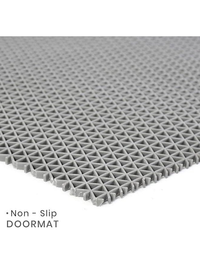 TIB Anti Skid & Multipurpose PVC Rubber Mat for Floor, Swimming Pool Mat, Shower Mat, Carpet, Rainmat, Bathroom Mat, Waterproof Entrance Doormat, Grey, 2X3 Feet - Image 3