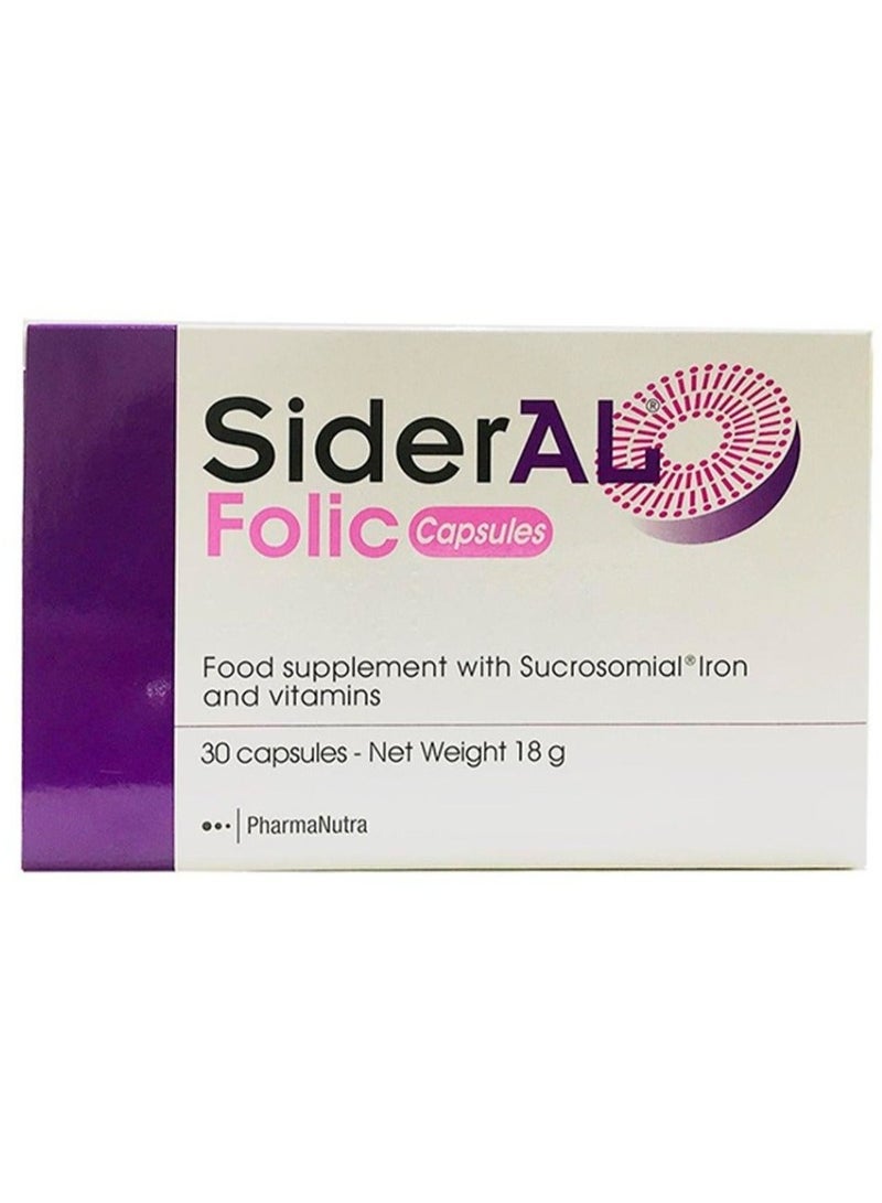Sideral Folic Capsules 30’s | Iron & Folic Acid Supplement for Energy & Blood Health - Image 1