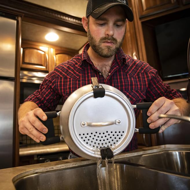 CanCooker Inc. SL-1080 Strainer Lid, One Size, Brushed Aluminum - Image 5