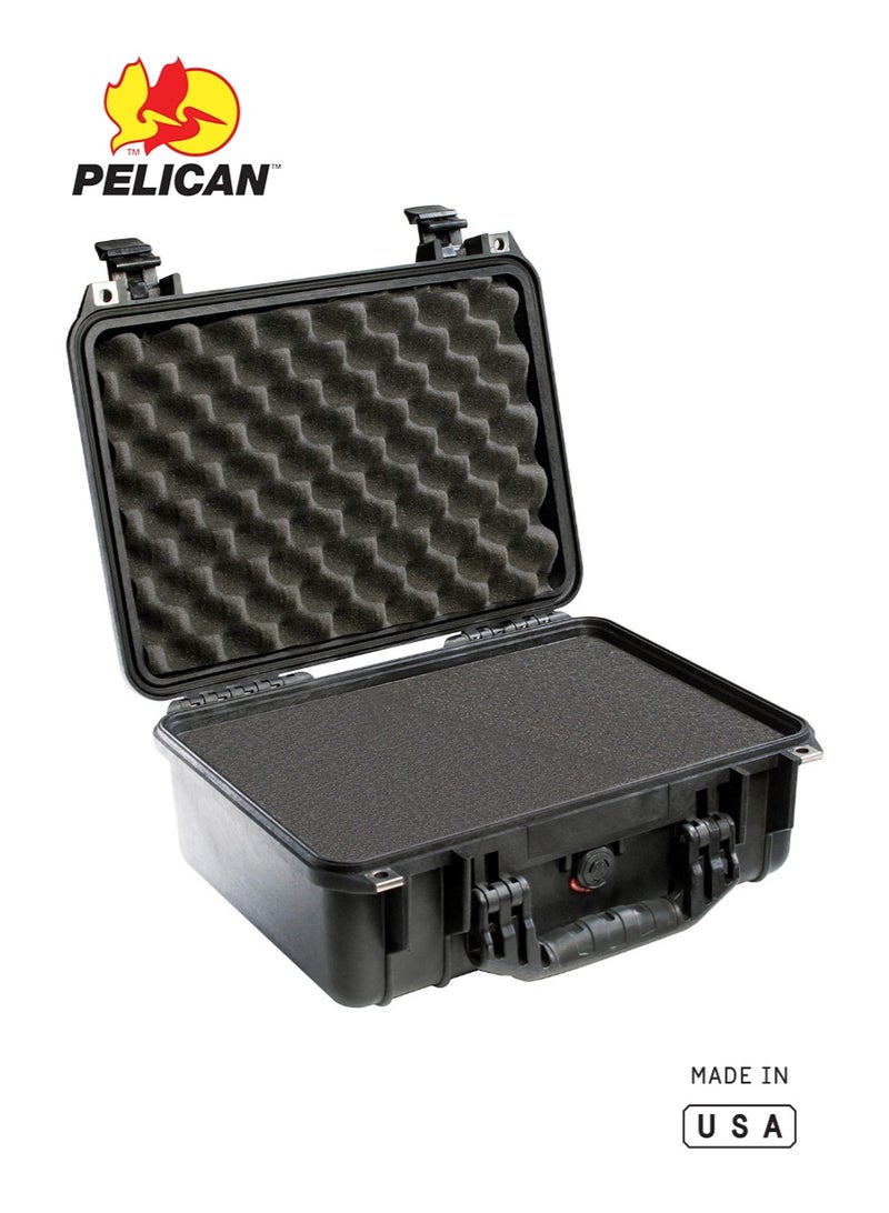 Pelican 1450 Protector Case with Foam, Black, IP67 Waterproof Hard Case
