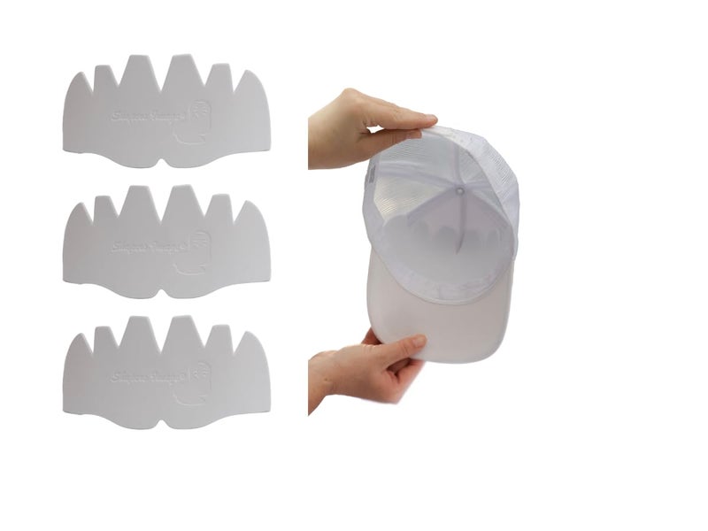 Shapers Image 3-pcs White EVA Foam Mesh Cap Shaper Inserts for Trucker Mesh Caps, Washable Reusable Netback Liner Support - Image 1