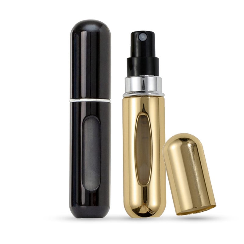 KAYZON Refillable Perfume Atomiser, 5ml Mini Travel Perfume Bottle Portable Perfume Spray Bottles for Trip, Handbag Purse Luggage - multicolor