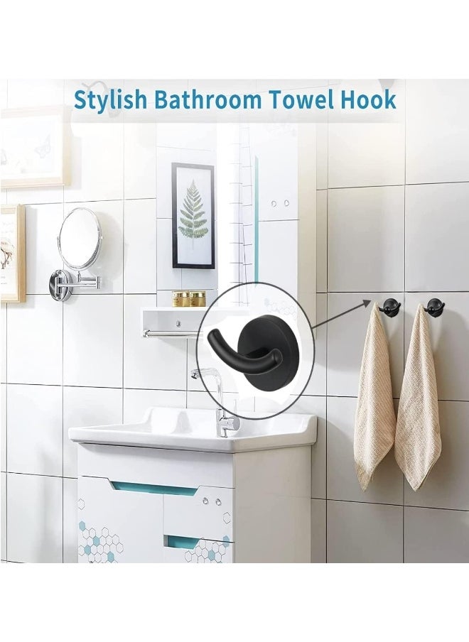 Biella Biellaâ„¢ Matte Black Towel Hooks Single Robe Hook Wall Mounted Holder for Bathroom, Kitchen, Bedroom Towel Hangers etcâ€¦  - Image 5
