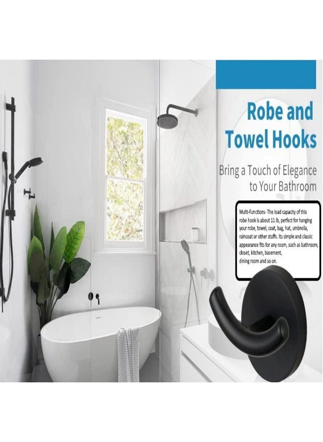 Biella Biellaâ„¢ Matte Black Towel Hooks Single Robe Hook Wall Mounted Holder for Bathroom, Kitchen, Bedroom Towel Hangers etcâ€¦  - Image 4