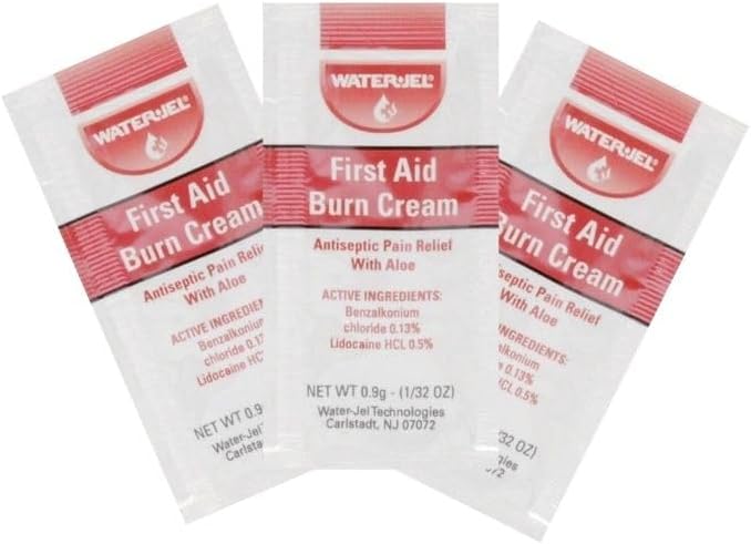 Water Jel First Aid Burn Cream Antiseptic Burn Relief 144 per Dispenser Box 09 g Packets MS60768 - Image 1