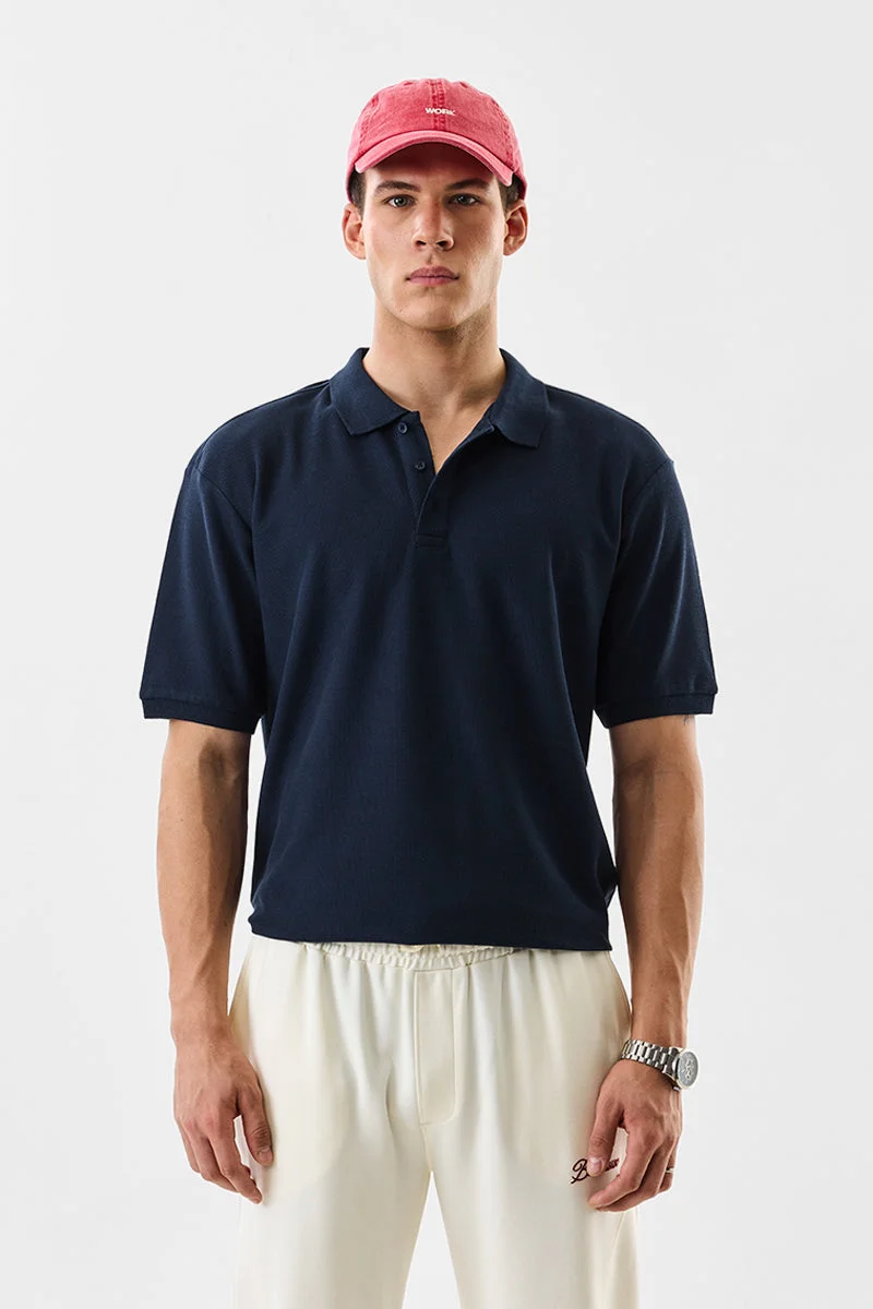 SNITCH Regular Fit 100% Cotton Polo T-Shirt