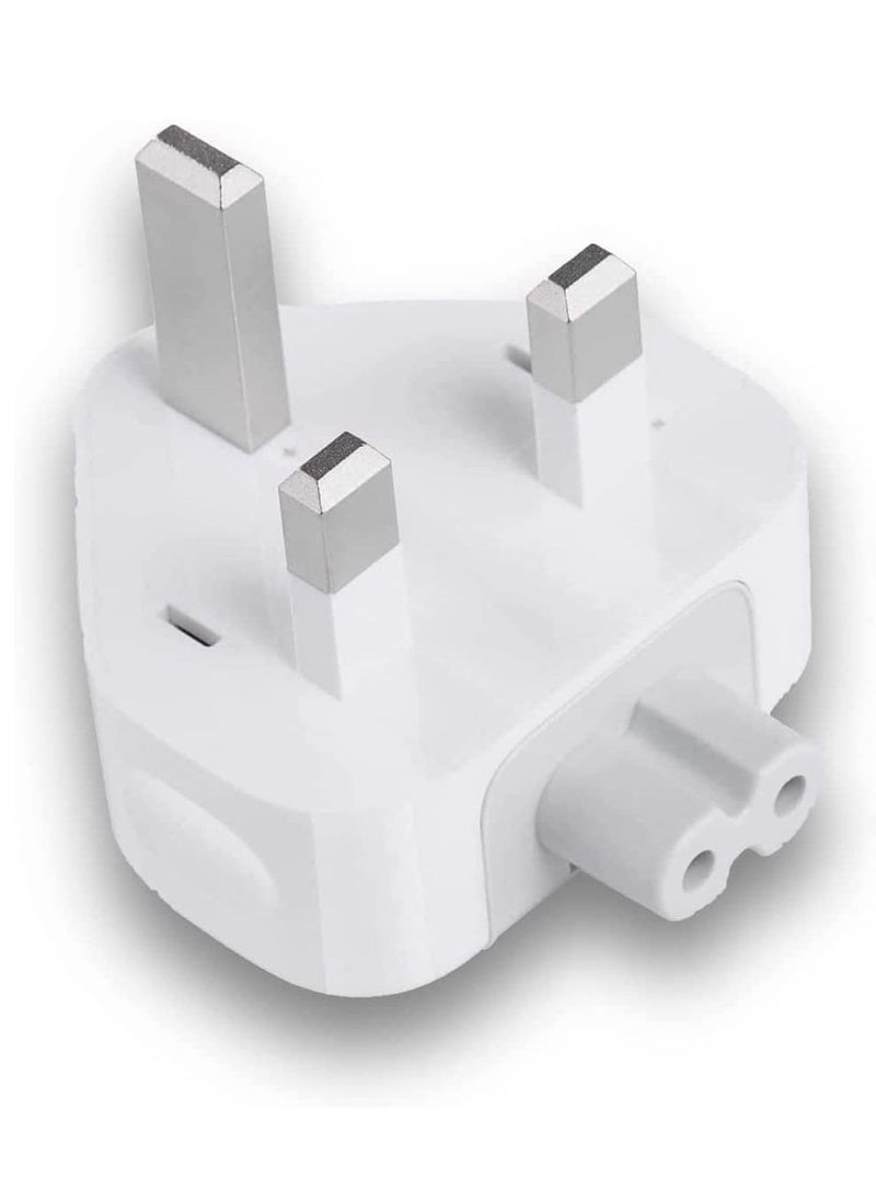 Ntech - Ntech Pack Of 2 UK Plug Duckhead Power Adapter with FUSE For All MacBook's USB-C Power Adapters MagSafe and MagSafe 2 Power Adapters 10W 12W Replacement UK 3 Pin AC Power Adapter - Image 1