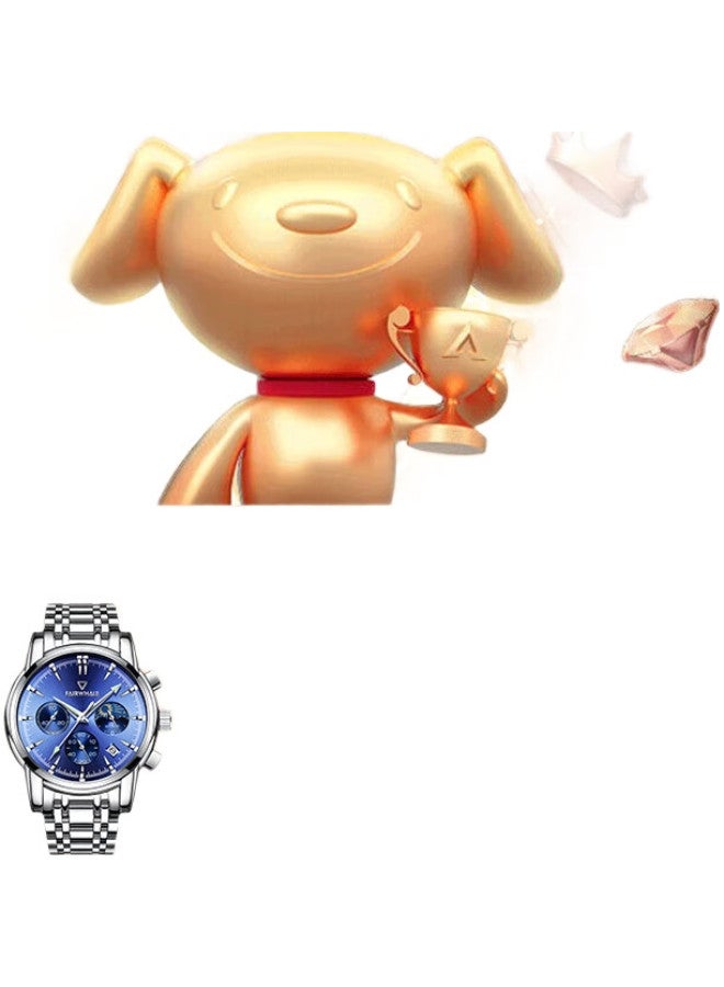 FAIRWHALE (Fairwhale) Mechanical Style Men'S Watch With Luminous Hands, Student Waterproof Swiss Quality Wristwatch Fw-5370-2 - Image 2