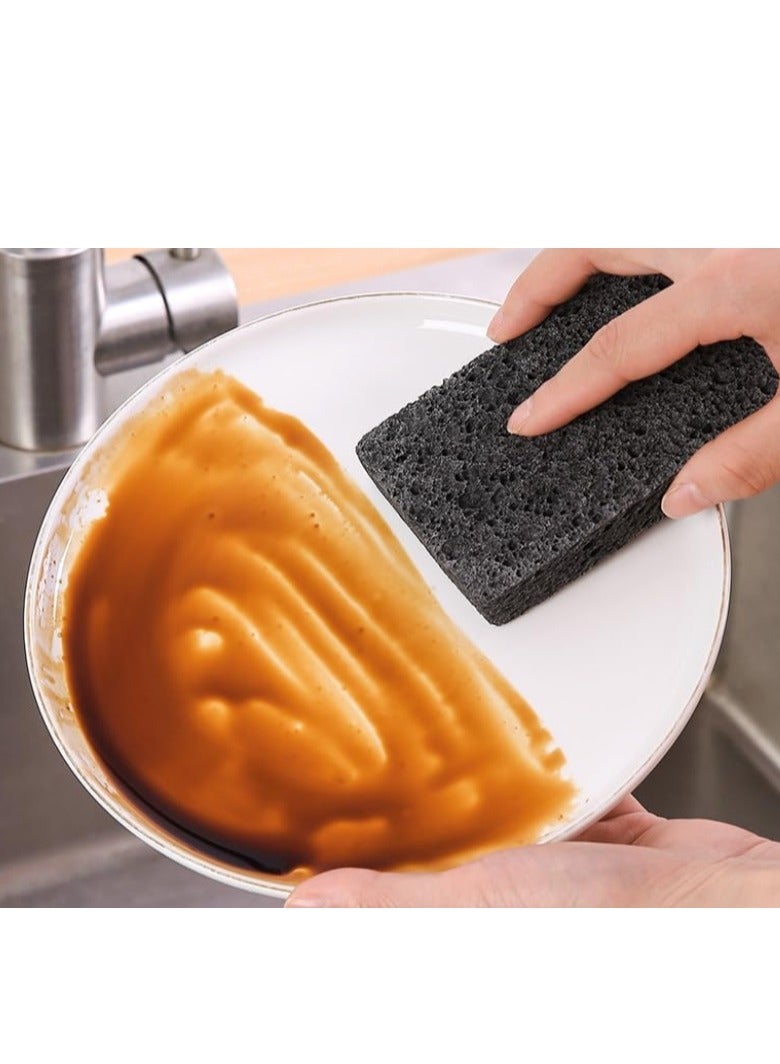 12 Packs Non-Scratch Scrub Sponges for Dishes and Washing Dishes, Cleaning Sponges for Kitchen Home and More（Black） - Image 4