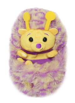 GOLDEN BEAR Curlimals Buzzle the Bee Interactive Soft Toy With Over 50 Sounds and Reactions Responds to Touch Cuddly Fun Woodland Animal Gift For Girls and Boys Age 3+, Yellow and Purple  - Image 4