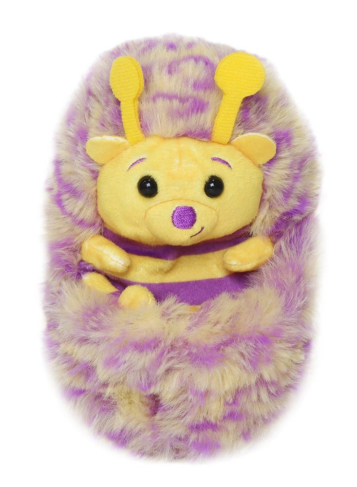 Curlimals Buzzle the Bee Interactive Soft Toy With Over 50 Sounds and Reactions Responds to Touch Cuddly Fun Woodland Animal Gift For Girls and Boys Age 3+, Yellow and Purple - Image 4