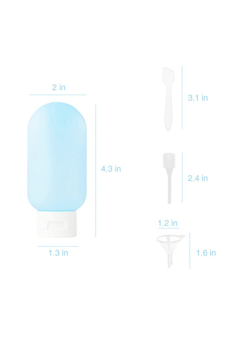 KASTWAVE Travel Bottles for Toiletries 11 PCS, Plastic Travel Size Refillable Containers for Liquid Shampoo, Lotion, Cream, Dispenser Accessories Kit, Leak Proof - Image 2