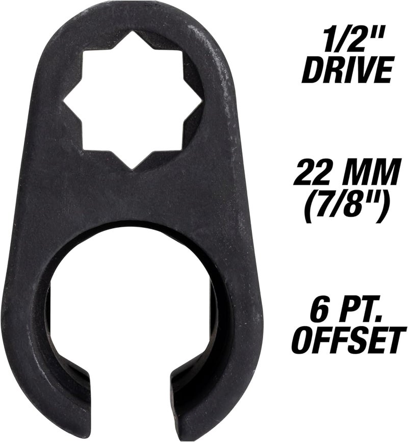 OEMTOOLS 25249 Oxygen Sensor Crowfoot Wrench, Reliable Oxygen Sensor Socket for Efficient Vehicle Sensor Maintenance, 22MM Wrench for Sensor Socket Kit, Durable Automotive Repair Tool - Image 2