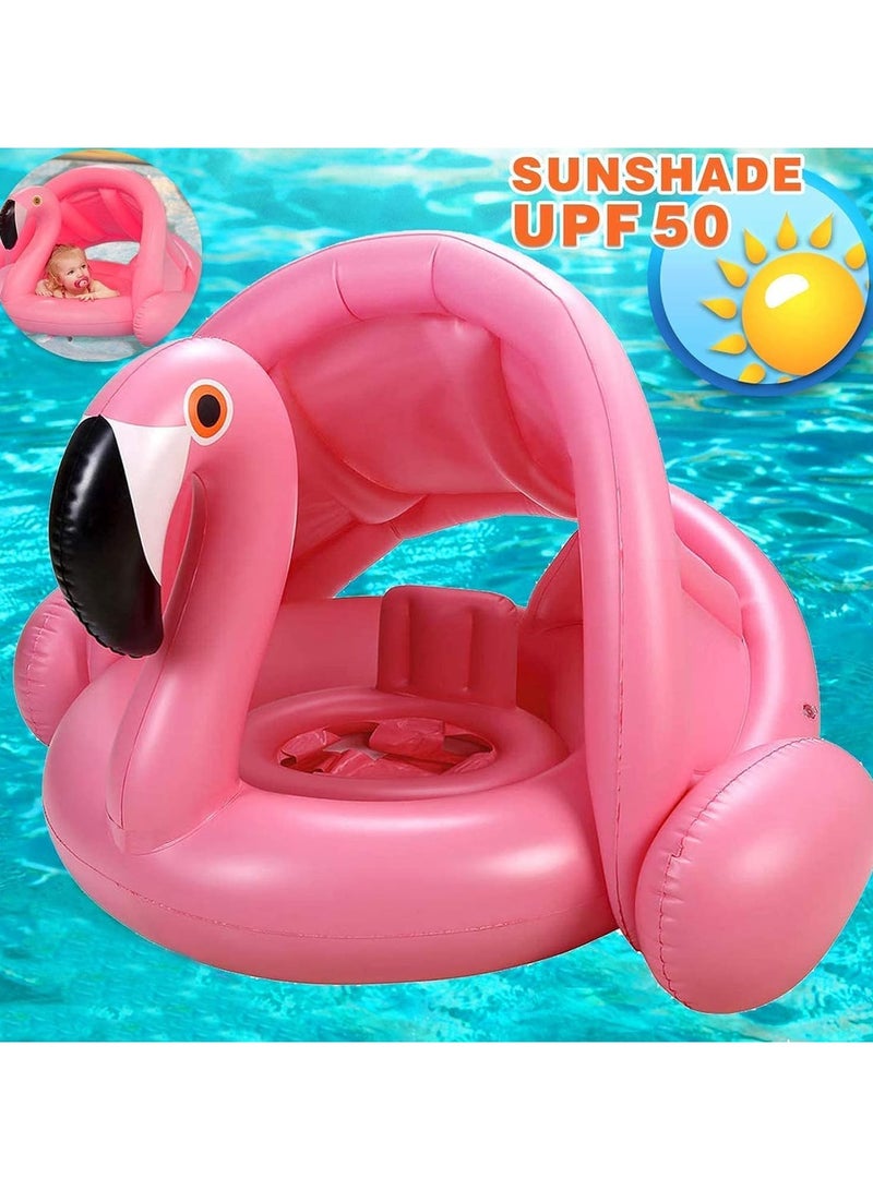 VUCATIN Swimming Ring Inflatable Seat Swimming Trainer Pool Float Swimming Pool Safety Ring Swimming Ring Tube Summer Beach Pool Game Toys (Flamingo) - Image 5