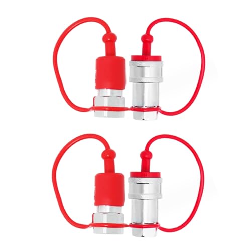 CEKER 38 NPT Ag ISO 5675 Hydraulic Coupler CEKER Poppet Pioneer Style Hydraulic Quick Connect Tractor CouplingCarbon Steel Poppet Valve 2Set - Image 1