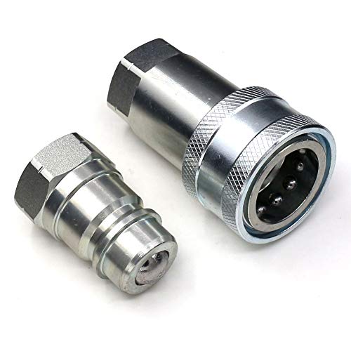 CEKER 38 NPT Ag ISO 5675 Hydraulic Coupler CEKER Poppet Pioneer Style Hydraulic Quick Connect Tractor CouplingCarbon Steel Poppet Valve 2Set - Image 3