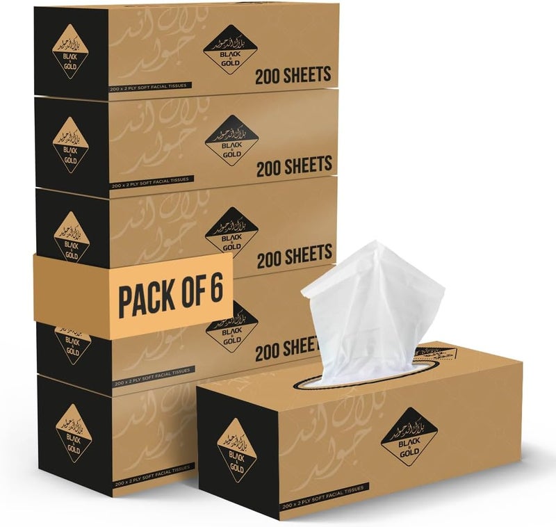 NICE Touch مناديل وجه نice Touch مزدوجة الطبقة عبوة من 6 - Image 1