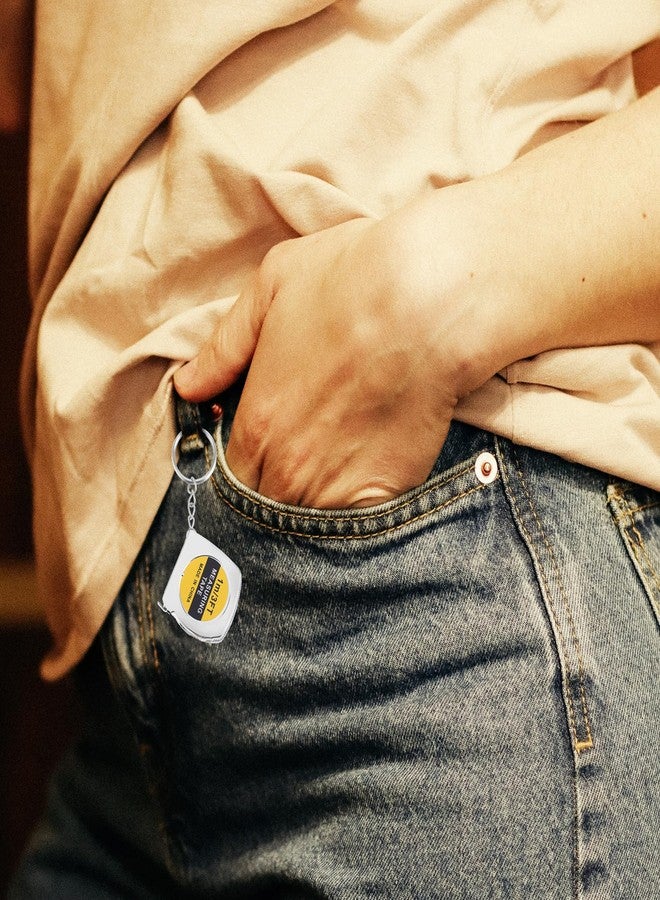 جريفوسيا 12 قطعة من أشرطة القياس على شكل سلسلة مفاتيح، 1.5 بوصة أشرطة قياس صغيرة عملية مع قفل منزلق ثابت، هدايا حفلات، قياس لحفلات أعياد الميلاد، حشوات أكياس الهدايا، جائزة، 1 متر/3 قدم - Image 5