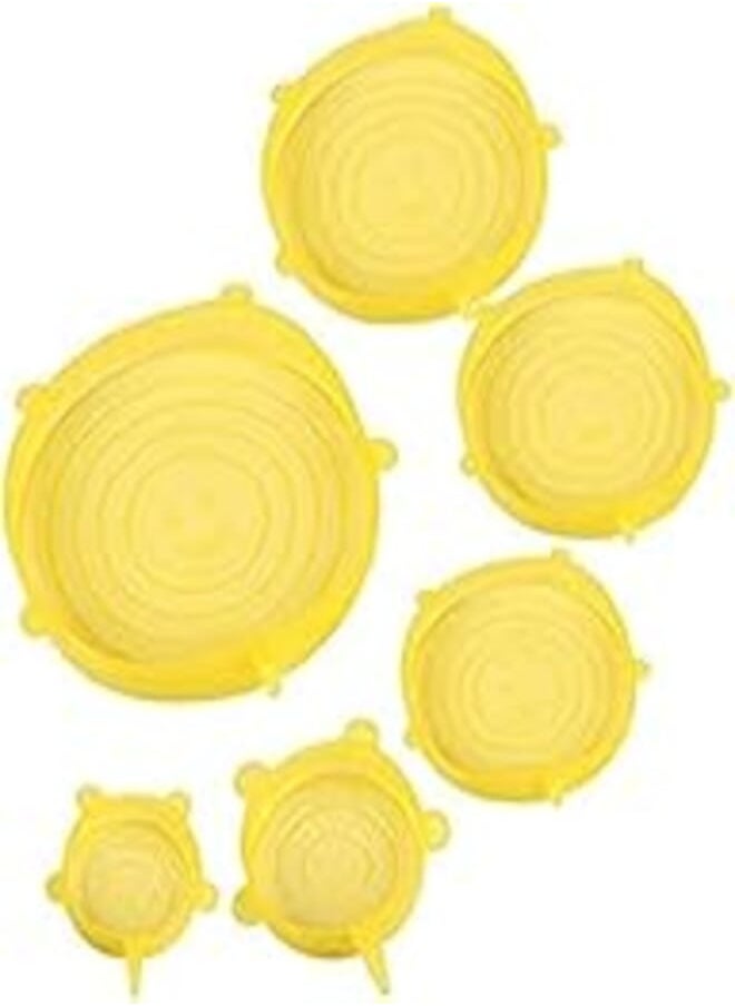 Generic Silicone Lid Kitchen Home Silicone Stretch Lids Durable & Expandable Reusable Food Saver Covers Kitchen Pan Spill Lid Stopper Cover 6PCS/Set(one year gurantee) (one year warranty) 