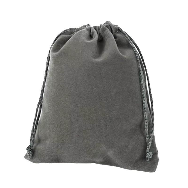 Aestivate 8 Pack Large Velvet Drawstring Pouch, Velvet Bag 8Ã—10 Inch Storage Bag Cosmetics Pouches Dust Bag 8 Pieces(Dark Grey) - Image 1