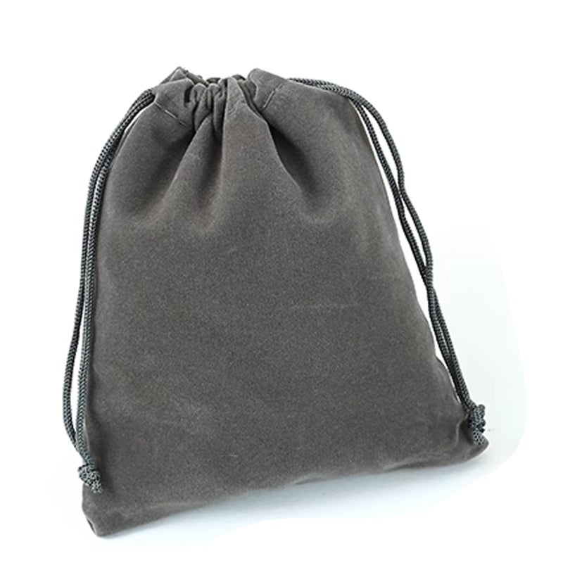 Aestivate 8 Pack Large Velvet Drawstring Pouch, Velvet Bag 8Ã—10 Inch Storage Bag Cosmetics Pouches Dust Bag 8 Pieces(Dark Grey) - Image 3