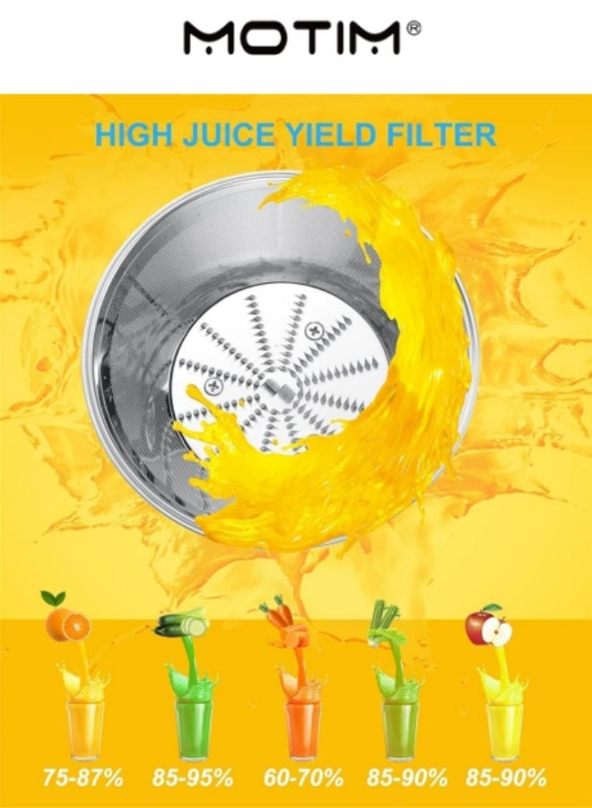 Motim Juicer Machine 800W Centrifugal Juicer Extractor With Juice Cup For Fruit and Vegetable JuicingSilver - Image 5