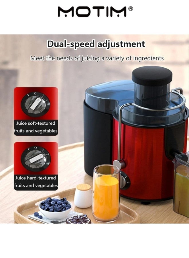 Motim Juicer Machine 800W Centrifugal Juicer Extractor With Juice Cup For Fruit and Vegetable JuicingSilver - Image 3